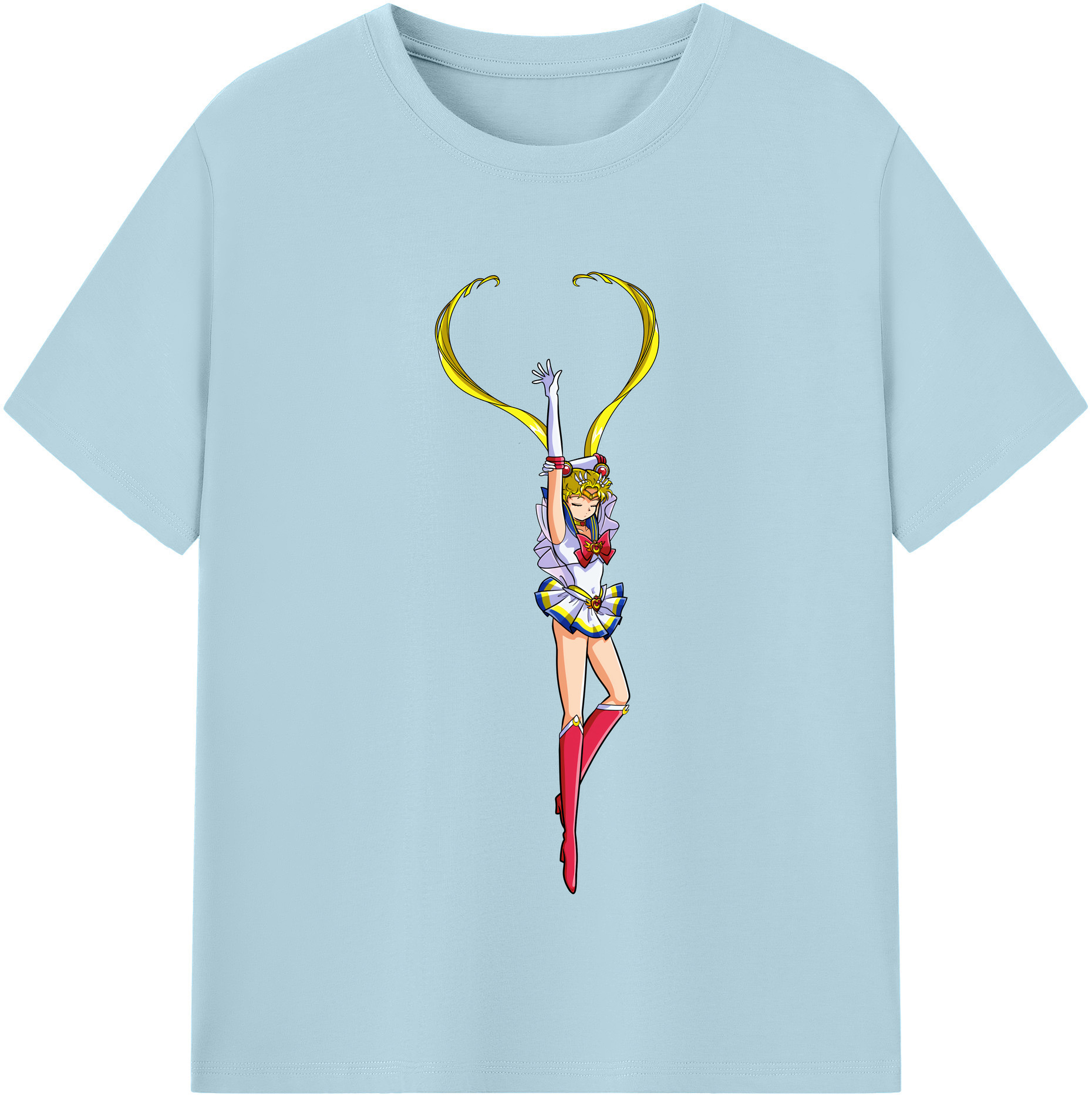 （画像用） 美少女戦士セーラームーン 月野 うさぎ つきの うさぎ Sailor Moon Tsukino Usagi 綿100％半袖Tシャツ（フロントプリント）
